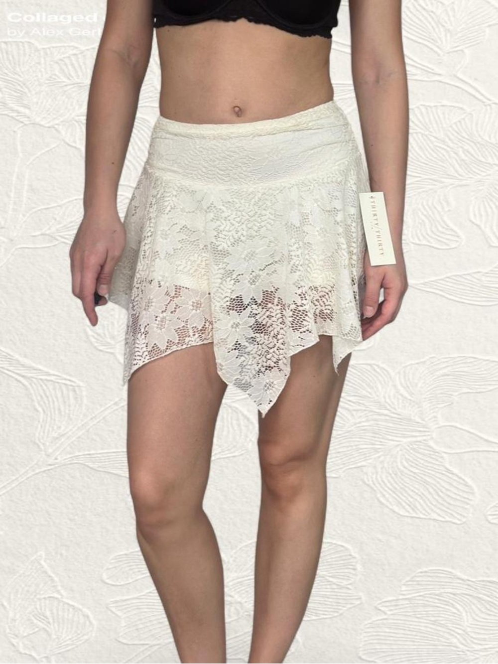 Twenty8Twelve White Lace Mini Skirt - brand new with tags Size XS